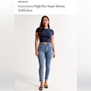Abercrombie & Fitch the super skinny ankle high rise curve love jeans